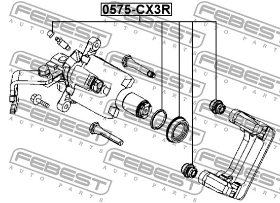 Zestaw naprawczy zacisku hamulcowego FEBEST 0575-CX3R