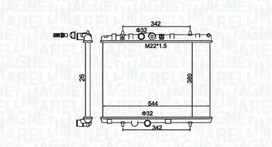 Chłodnica wody MAGNETI MARELLI 350213156100