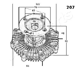 Sprzęgło wentylatora JAPANPARTS VC-207
