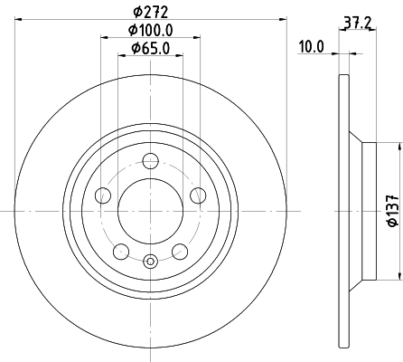Tarcza hamulcowa HELLA 8DD 355 132-701