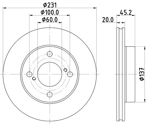Tarcza hamulcowa HELLA 8DD 355 132-381
