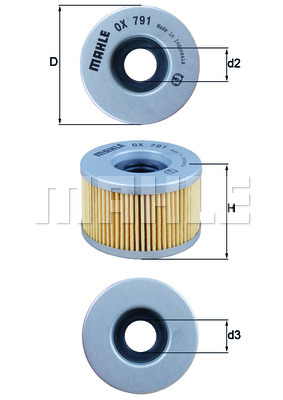 Filtr oleju MAHLE OX 791