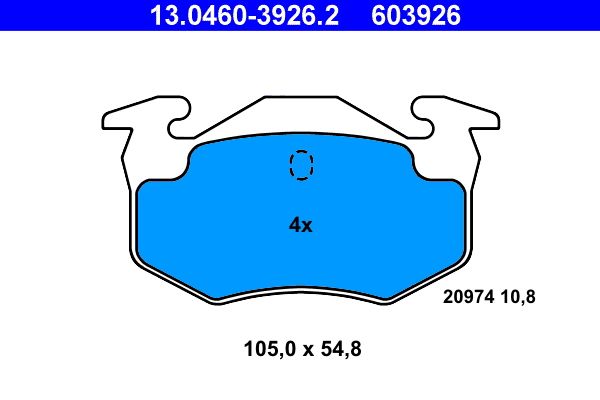 Klocki hamulcowe ATE 13.0460-3926.2