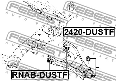 Sworzeń wahacza FEBEST 2420-DUSTF