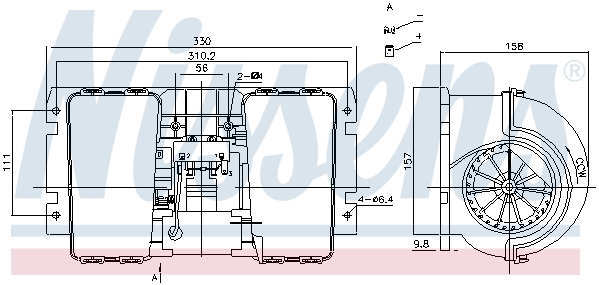 Silnik elektryczny dmuchawy NISSENS 87146