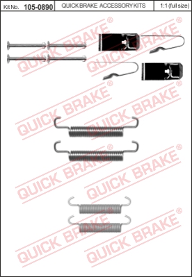 Zestaw montażowy szczęk hamulcowych QUICK BRAKE 105-0890