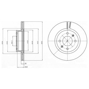 Tarcza hamulcowa DELPHI BG4295