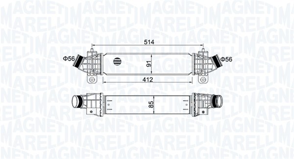 Chłodnica powietrza intercooler MAGNETI MARELLI 351319204970