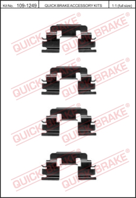 Zestaw akcesoriów montażowych  klocków hamulcowych QUICK BRAKE 109-1249