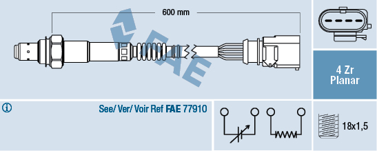 Sonda lambda FAE 77458