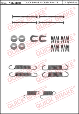 Zestaw dodatków do szczęk hamulcowych QUICK BRAKE 105-0870