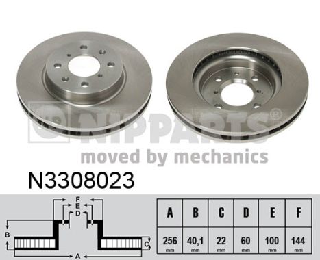 Tarcza hamulcowa NIPPARTS N3308023