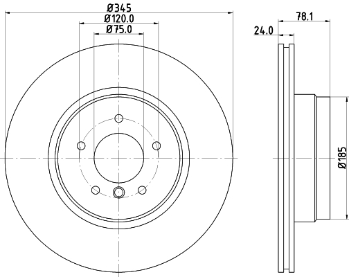Tarcza hamulcowa HELLA 8DD 355 129-321