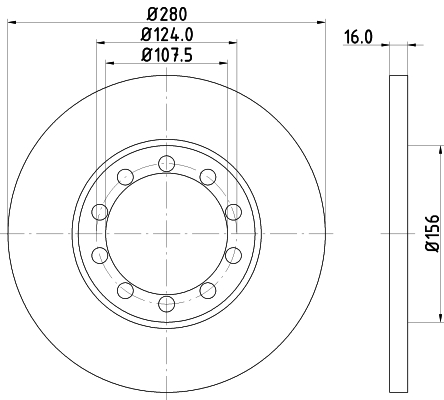 Tarcza hamulcowa HELLA 8DD 355 113-291