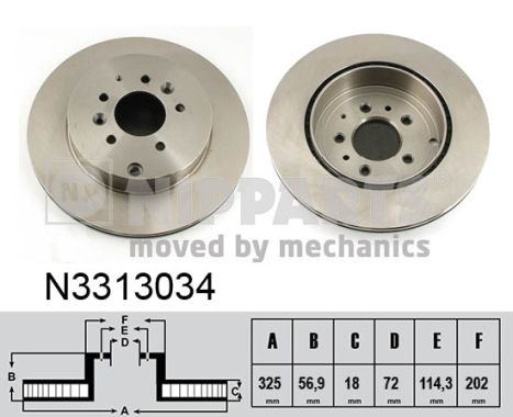 Tarcza hamulcowa NIPPARTS N3313034