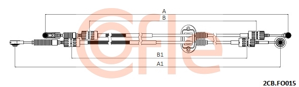 Linka dźwigni zmiany biegów COFLE 2CB.FO015