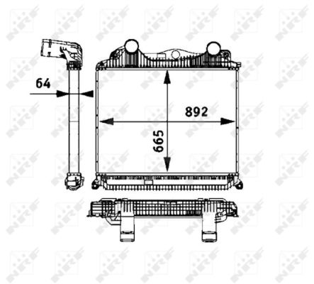 Chłodnica powietrza intercooler NRF 30206