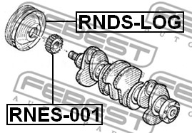 Koło zębate wału korbowego FEBEST RNES-001