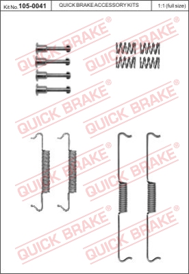 Zestaw montażowy szczęk hamulcowych QUICK BRAKE 105-0041