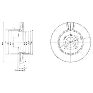 Tarcza hamulcowa DELPHI BG2347