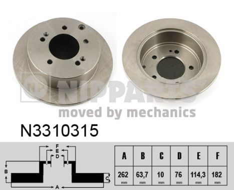 Tarcza hamulcowa NIPPARTS N3310315