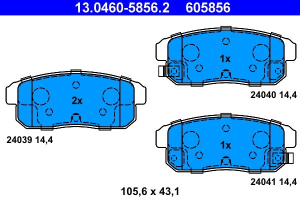 Klocki hamulcowe ATE 13.0460-5856.2