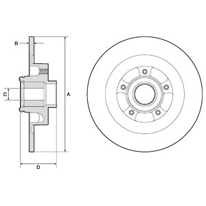 Tarcza hamulcowa DELPHI BG9134RS