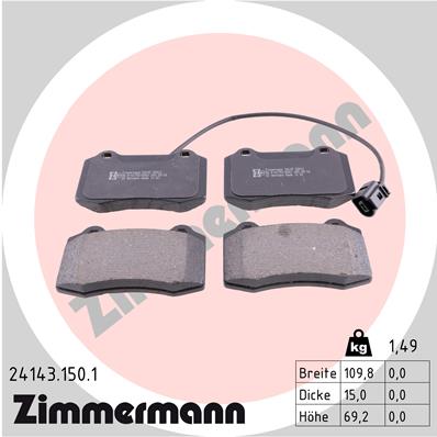 Klocki hamulcowe ZIMMERMANN 24143.150.1