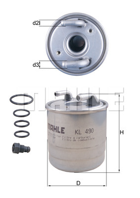 Filtr paliwa MAHLE KL 490D