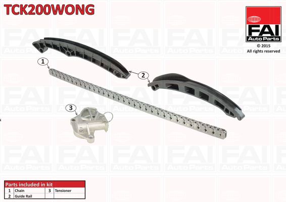 Zestaw łańcucha rozrządu FAI AUTOPARTS TCK200WONG