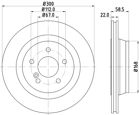 Tarcza hamulcowa HELLA PAGID 8DD 355 127-481