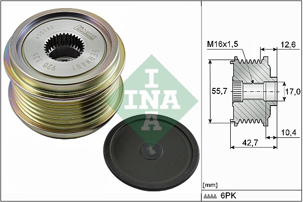 Sprzęgło alternatora INA 535 0276 10