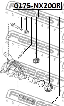 Zestaw naprawczy zacisku hamulcowego FEBEST 0175-NX200R