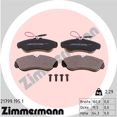 Klocki hamulcowe ZIMMERMANN 21799.195.1