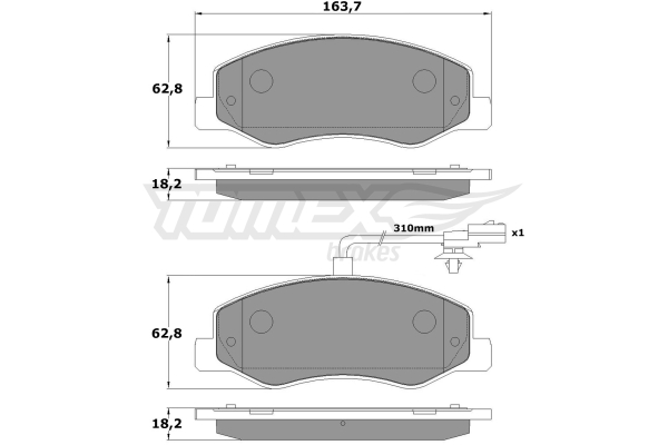 Klocki hamulcowe TOMEX BRAKES TX 16-49