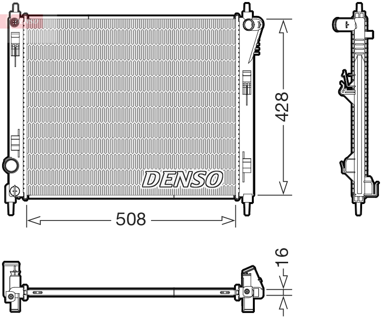 Chłodnica, układ chłodzenia silnika DENSO DRM46075