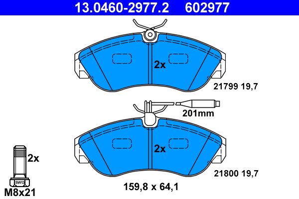 Klocki hamulcowe ATE 13.0460-2977.2