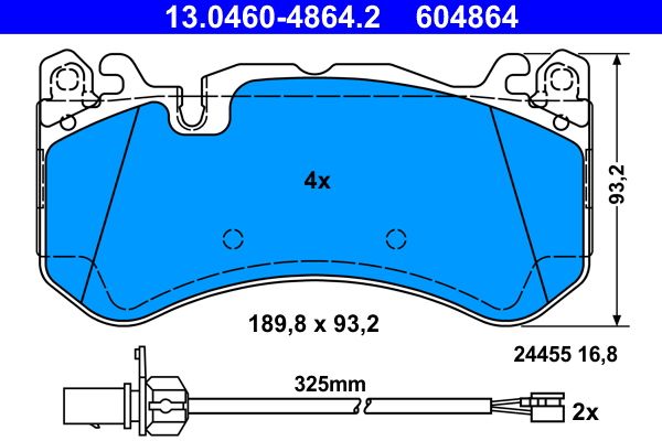 Klocki hamulcowe ATE 13.0460-4864.2