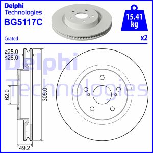 Tarcza hamulcowa DELPHI BG5117C