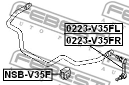 Guma stabilizatora FEBEST NSB-V35F