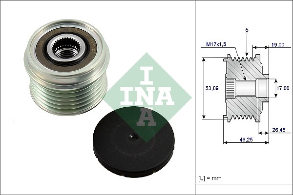 Sprzęgło alternatora INA 535 0233 10