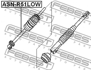 Łącznik kolumny kierowniczej FEBEST ASN-R51LOW