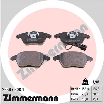 Klocki hamulcowe ZIMMERMANN 23587.200.1