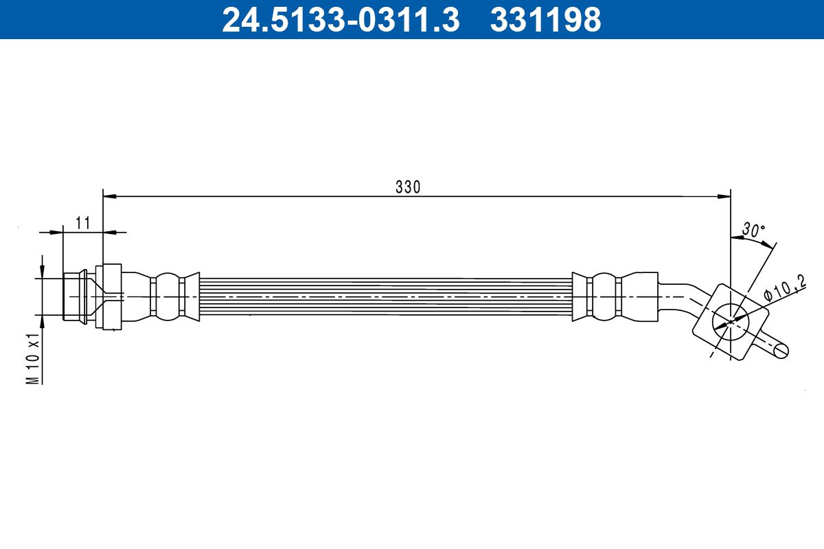 Przewód hamulcowy elastyczny ATE 24.5133-0311.3