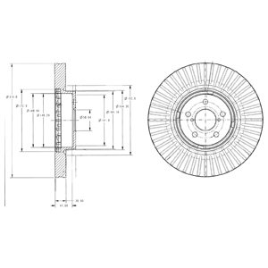 Tarcza hamulcowa DELPHI BG9105