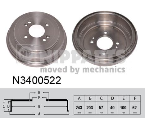 Bęben hamulcowy NIPPARTS N3400522