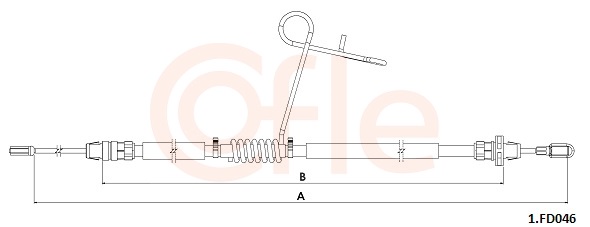 Cięgło, hamulec postojowy COFLE 92.1.FD046
