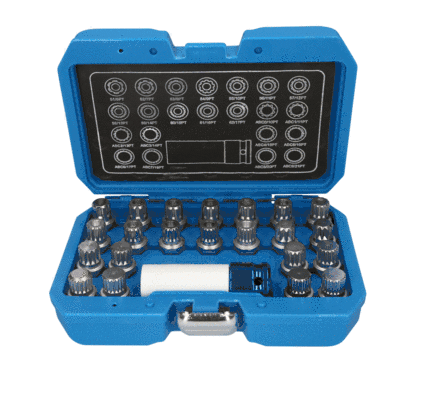 Zestaw narzędzi do wypinania, zabezpieczenia śrub kół KS TOOLS BT691260