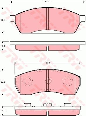 Klocki hamulcowe TRW GDB3068