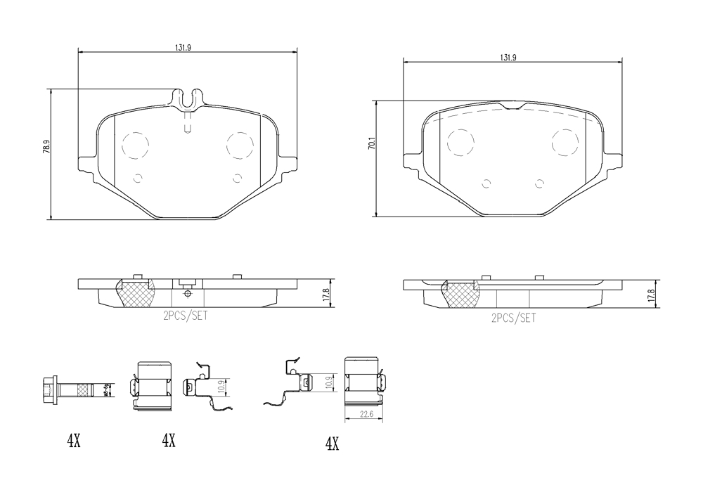 Klocki hamulcowe BREMBO P 50 167